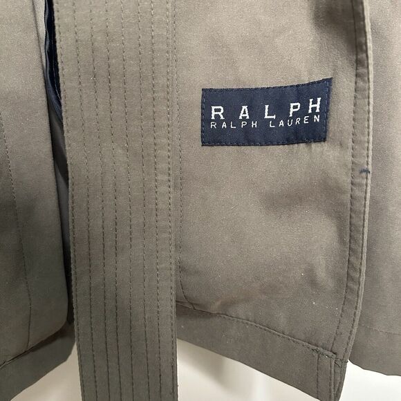 Vintage Ralph Lauren Trench Coat Mens 50R Wool Blend Lined Belted Brown Collared - Picture 10 of 16